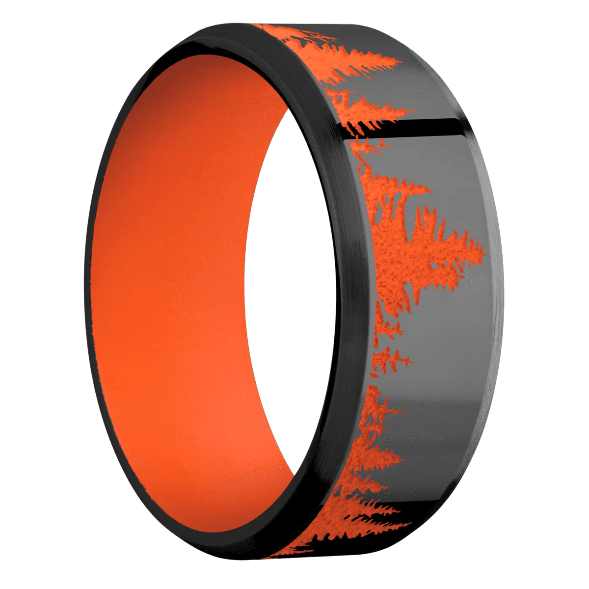 Zirconium + Polish , Satin Finish + Hunter Orange