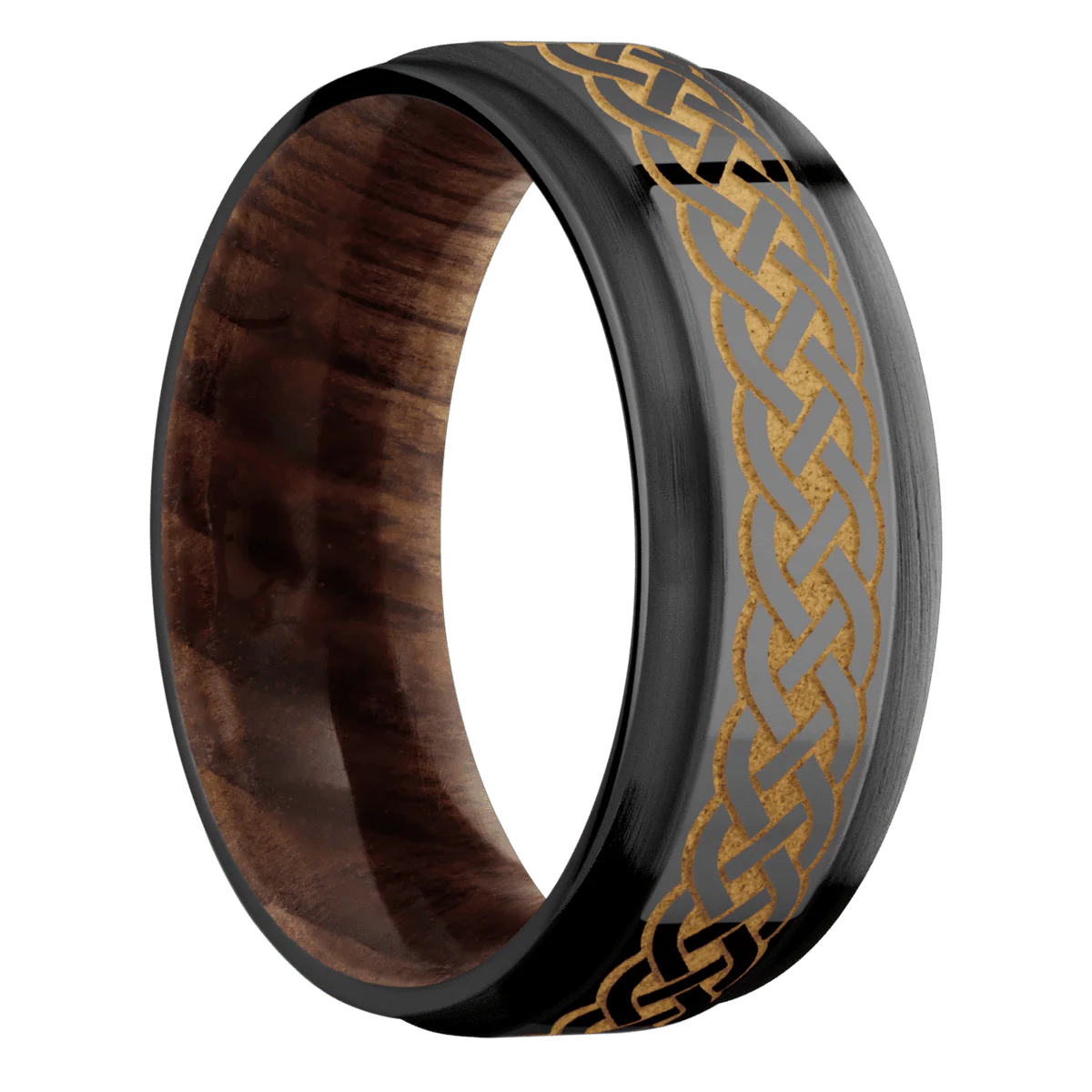 Zirconium + Polish , Satin Finish + Sequoia