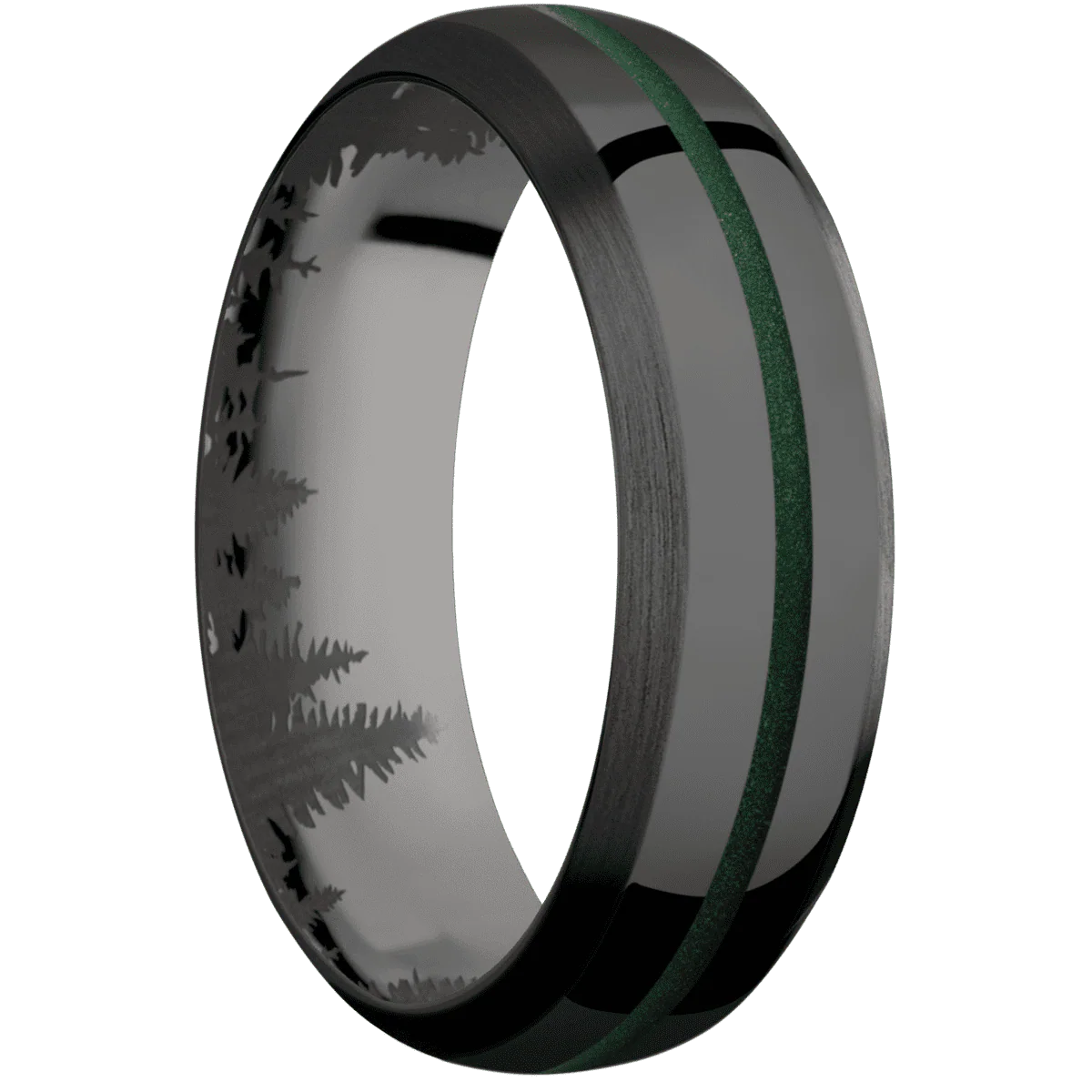 Zirconium + Polish , Satin Finish + Tantalum Noir