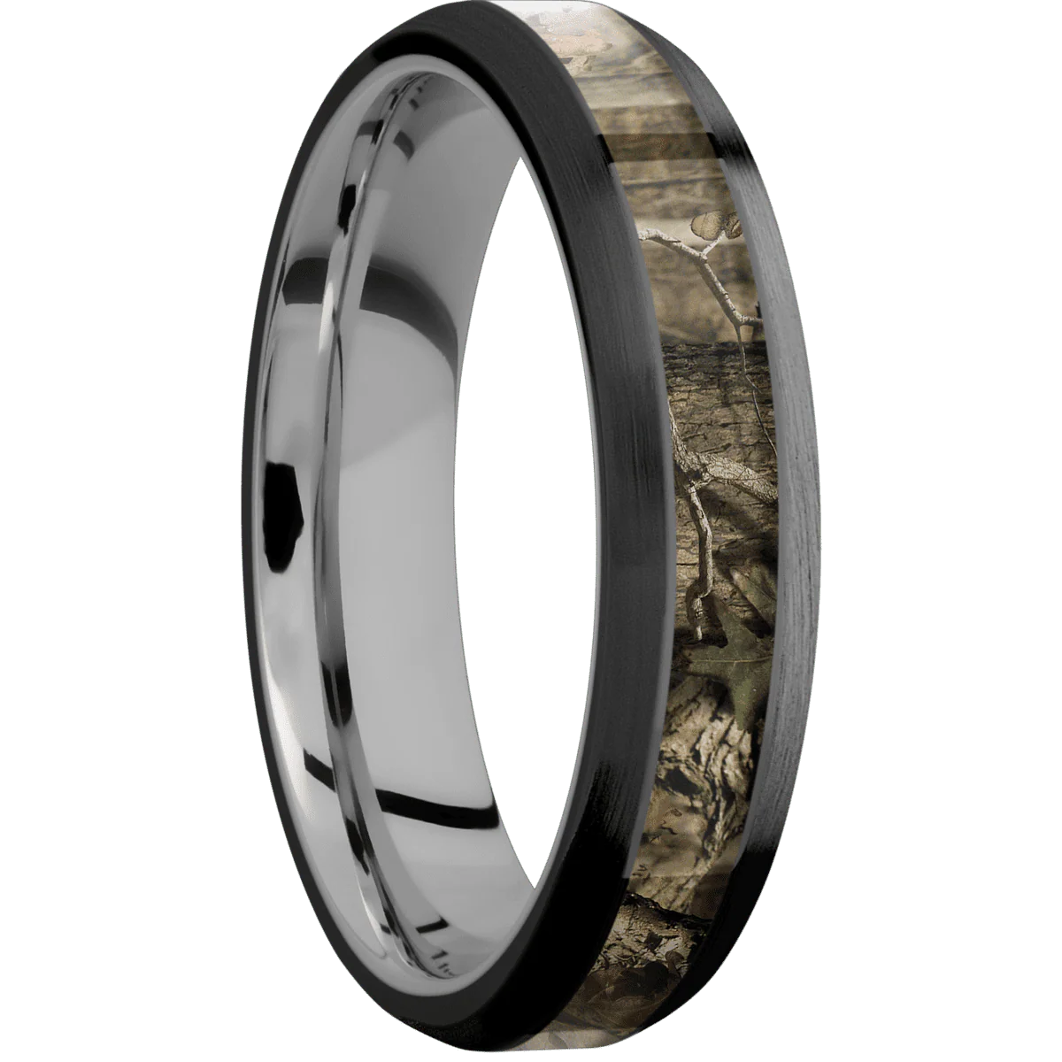 Zirconium + Polish , Satin Finish + Titanium
