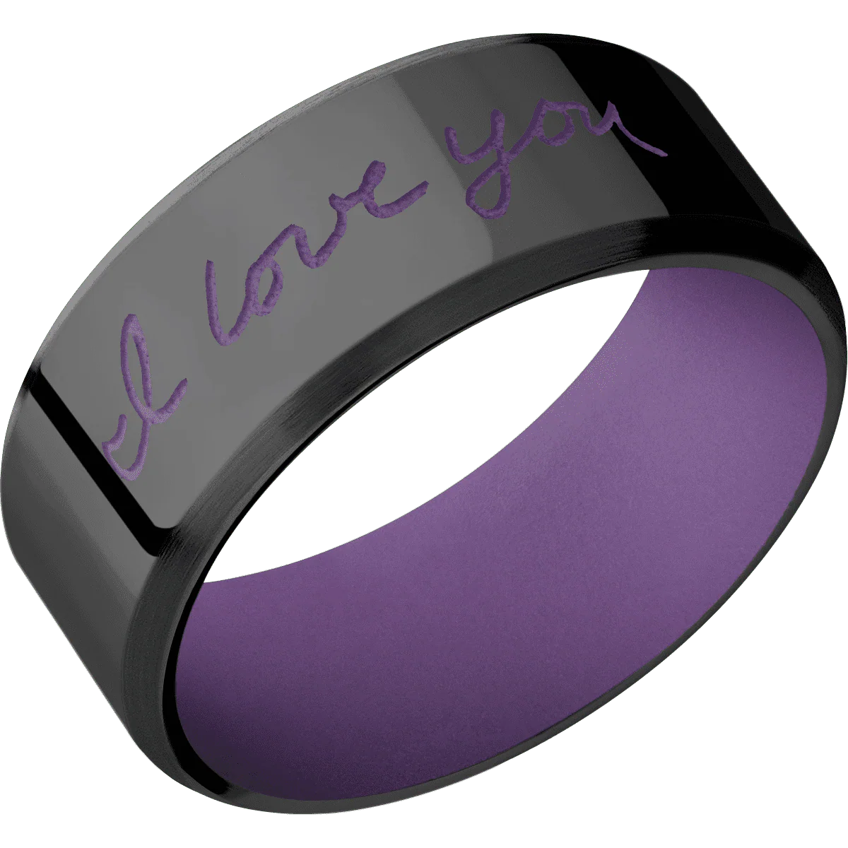Zirconium + Polish , Satin Finish + Wild Purple - Image 2