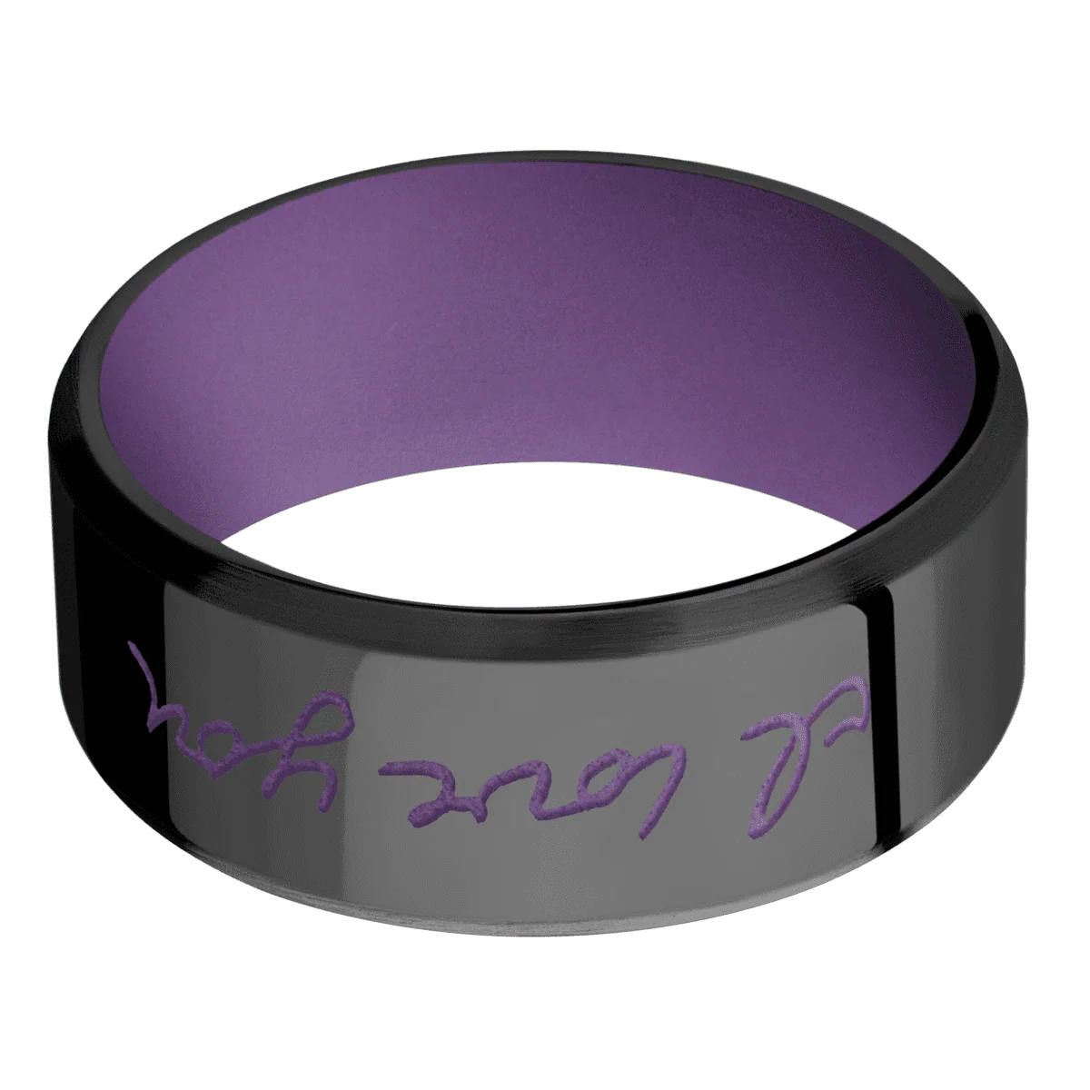 Zirconium + Polish , Satin Finish + Wild Purple - Image 3