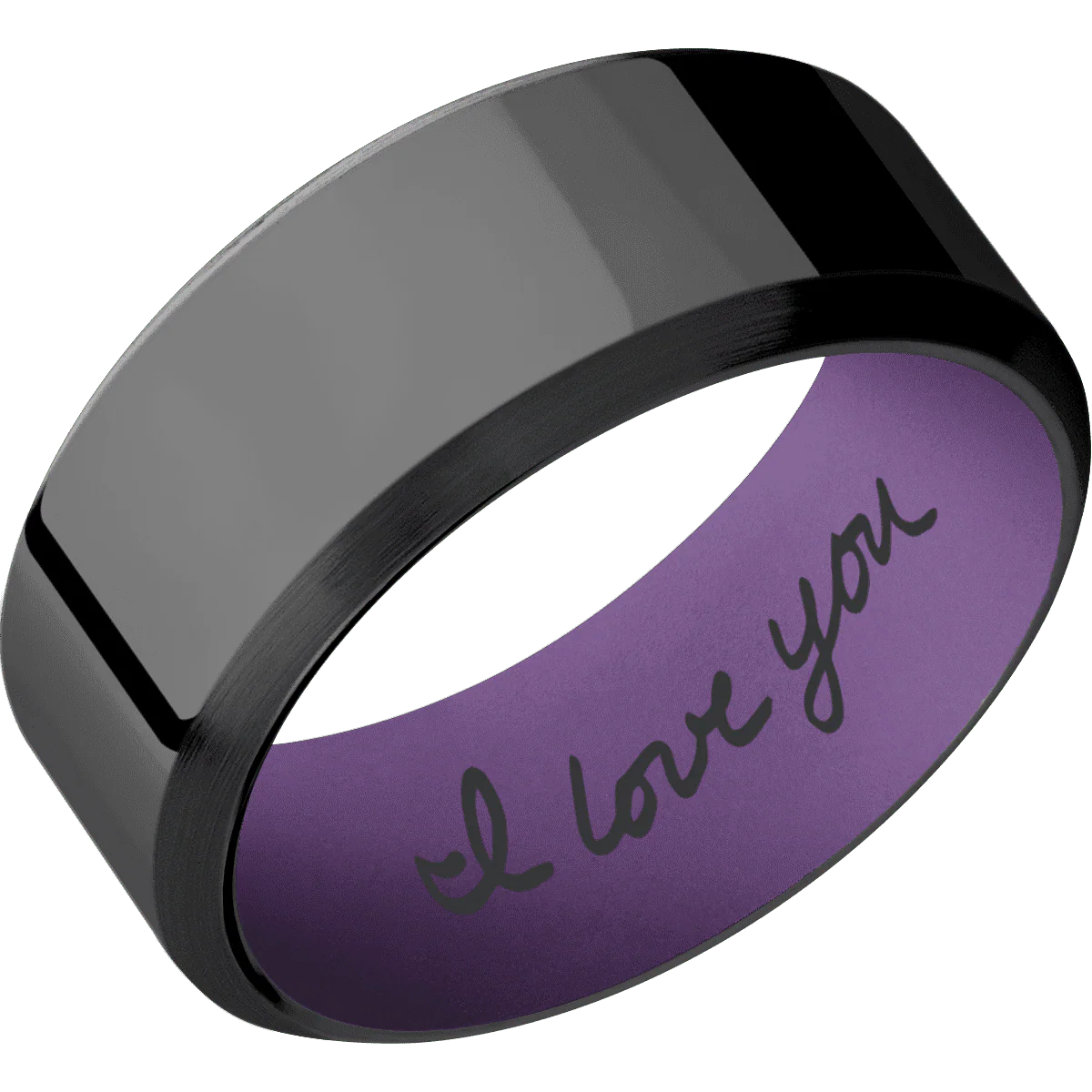 Zirconium + Polish , Satin Finish + Wild Purple - Image 2