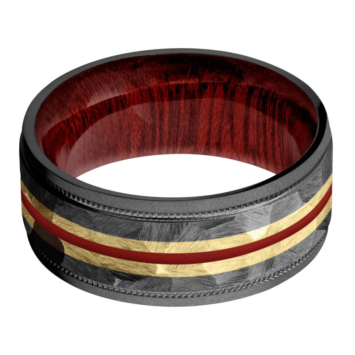 Zirconium + Rock , Bead Finish + Blood Wood - Image 3