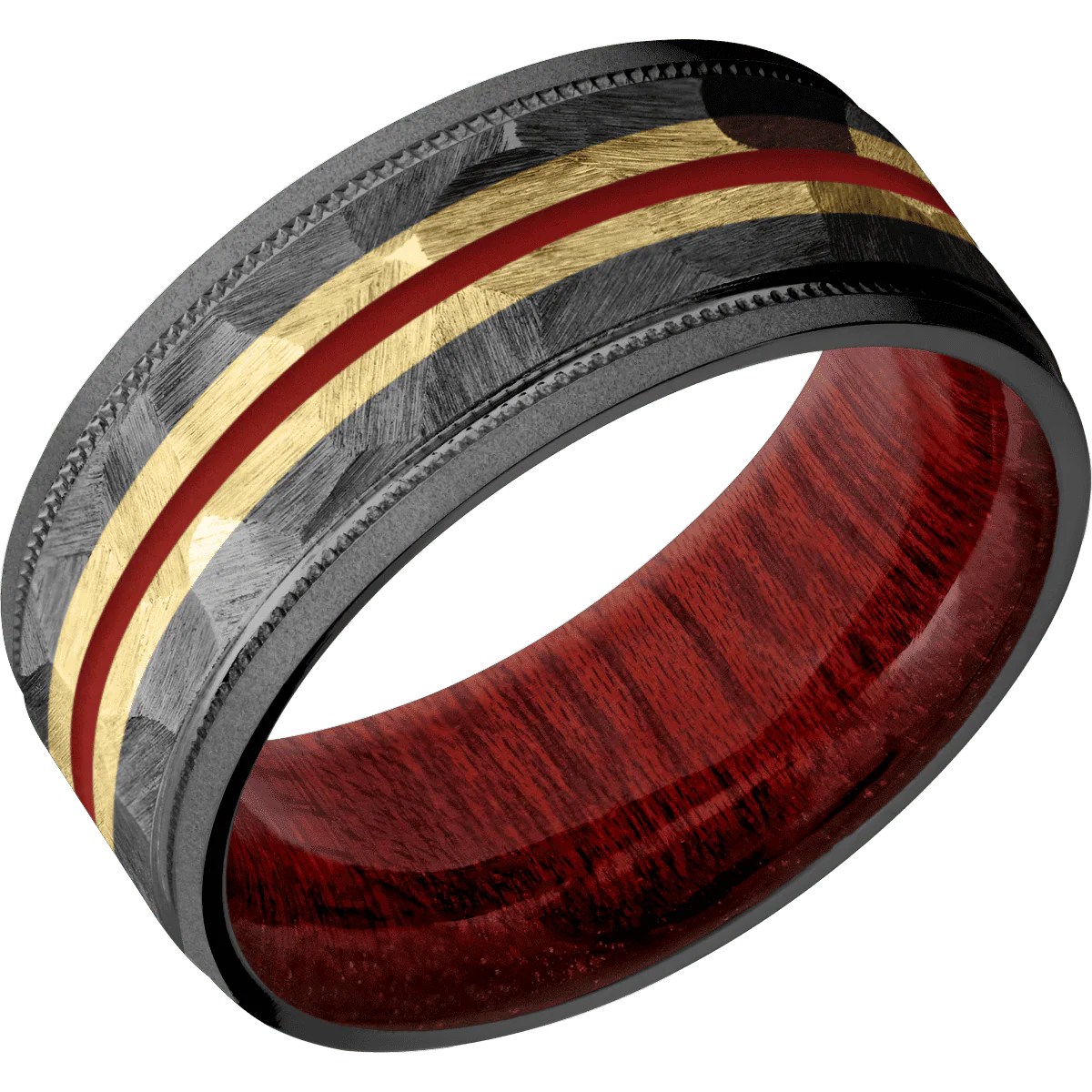 Zirconium + Rock , Bead Finish + Blood Wood - Image 2