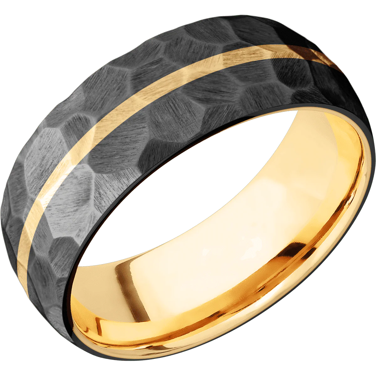 Zirconium + Rock Finish + 14K Yellow Gold - Image 2