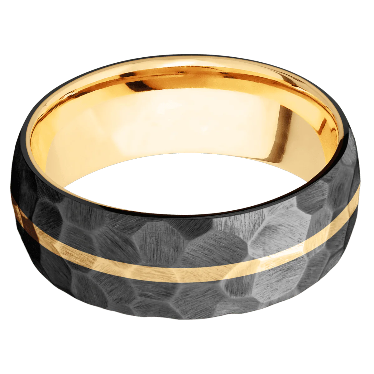 Zirconium + Rock Finish + 14K Yellow Gold - Image 3