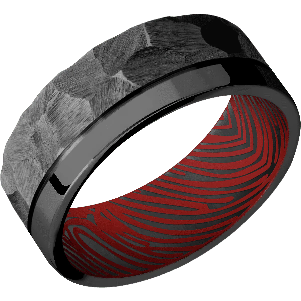 Zirconium + Rock , Polish Finish + USMC Red - Image 2