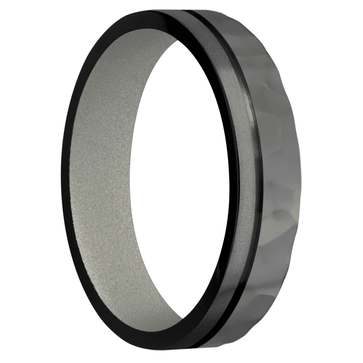 Zirconium + Rockpolish , Bead Finish + Gun Metal Grey