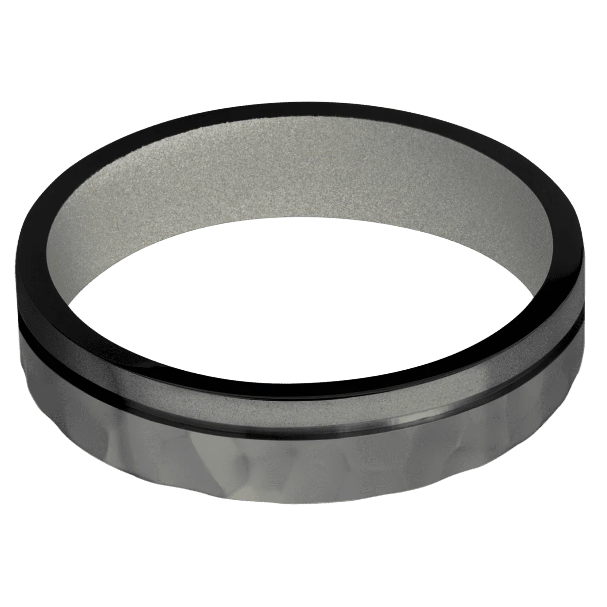 Zirconium + Rockpolish , Bead Finish + Gun Metal Grey - Image 3