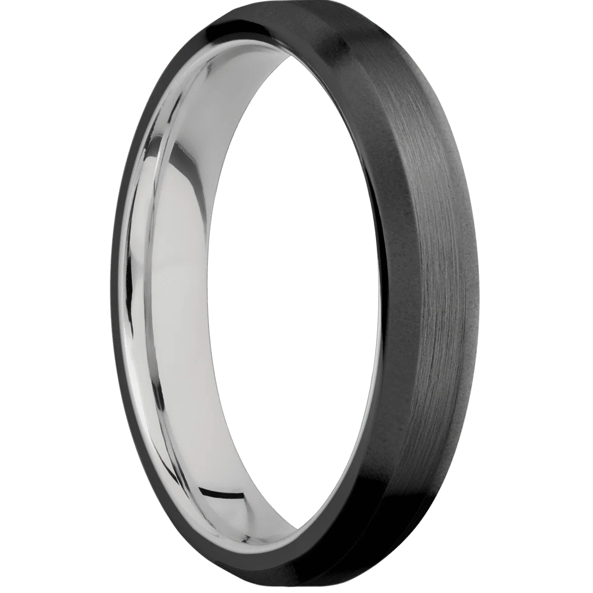 Zirconium + Satin , Bead Finish + 10K White Gold