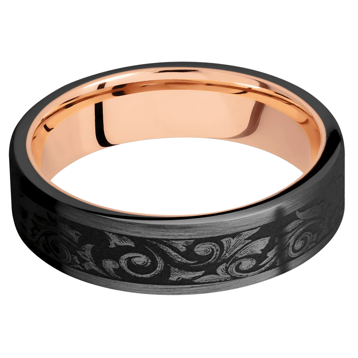 Zirconium + Satin Finish + 10K Rose Gold - Image 3