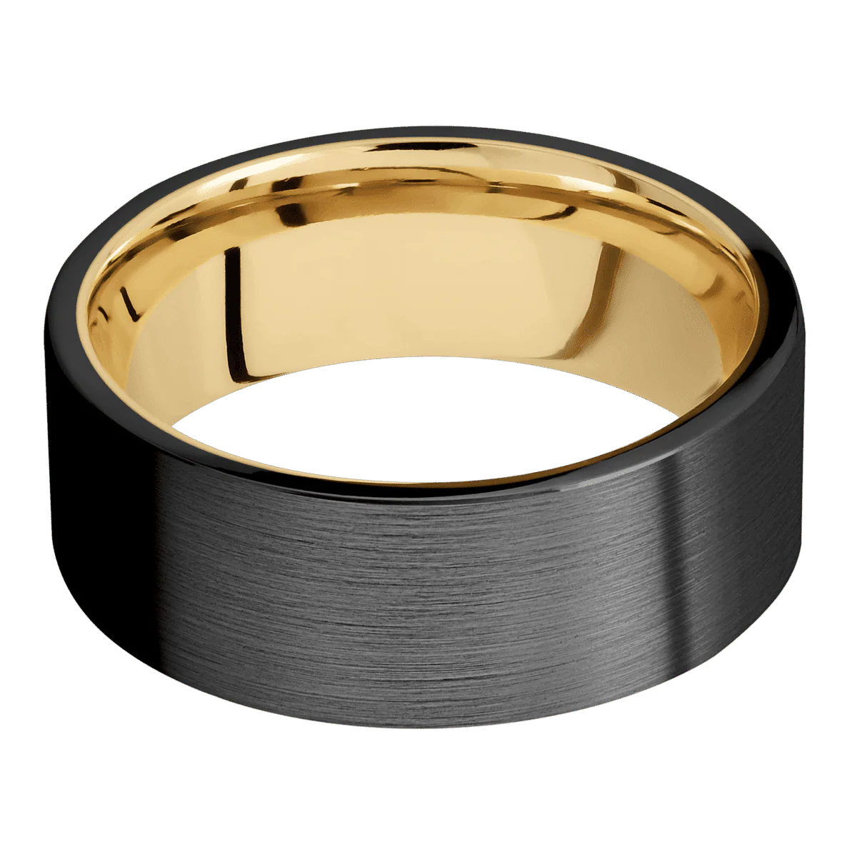Zirconium + Satin Finish + 10K Yellow Gold - Image 3