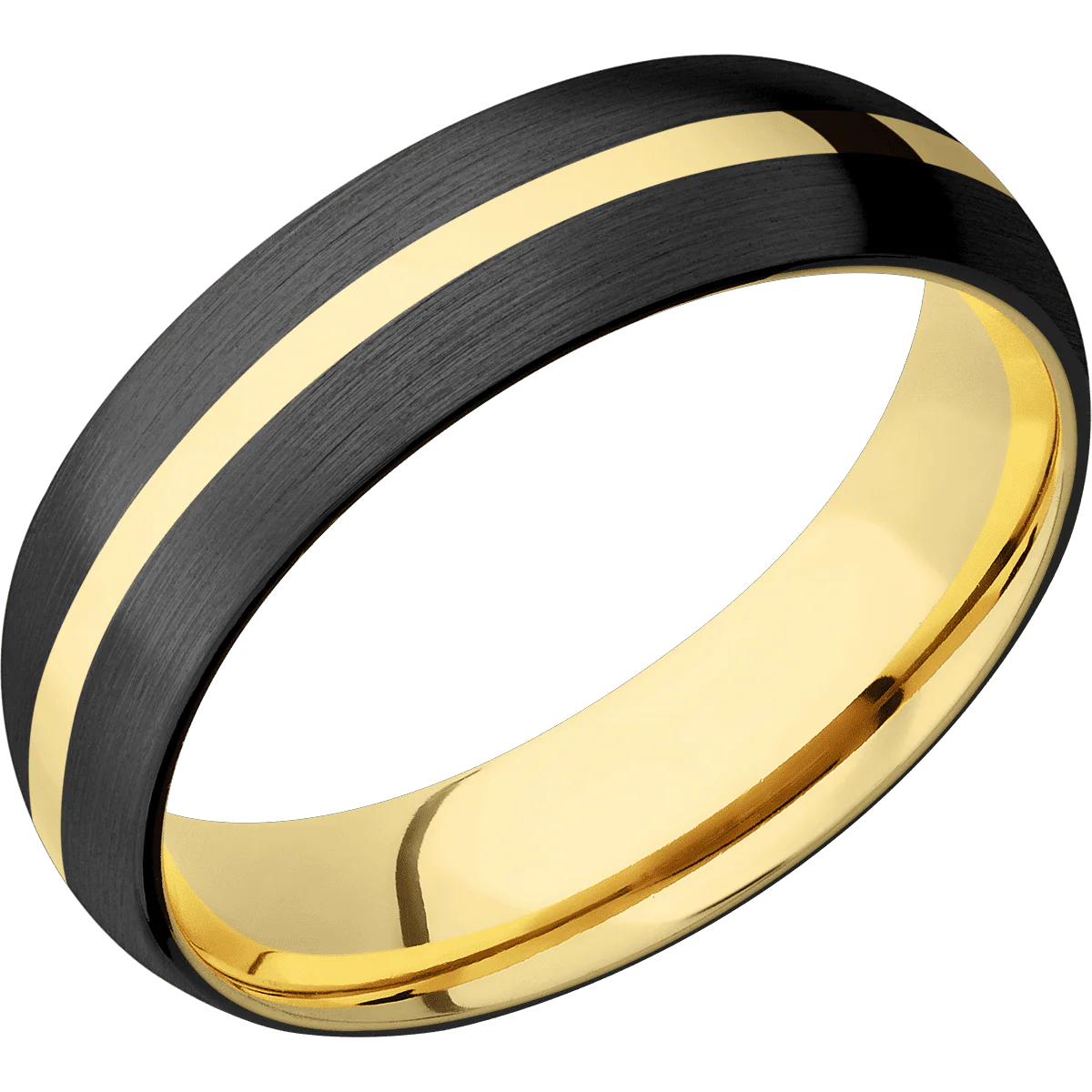 Zirconium + Satin Finish + 10K Yellow Gold - Image 2