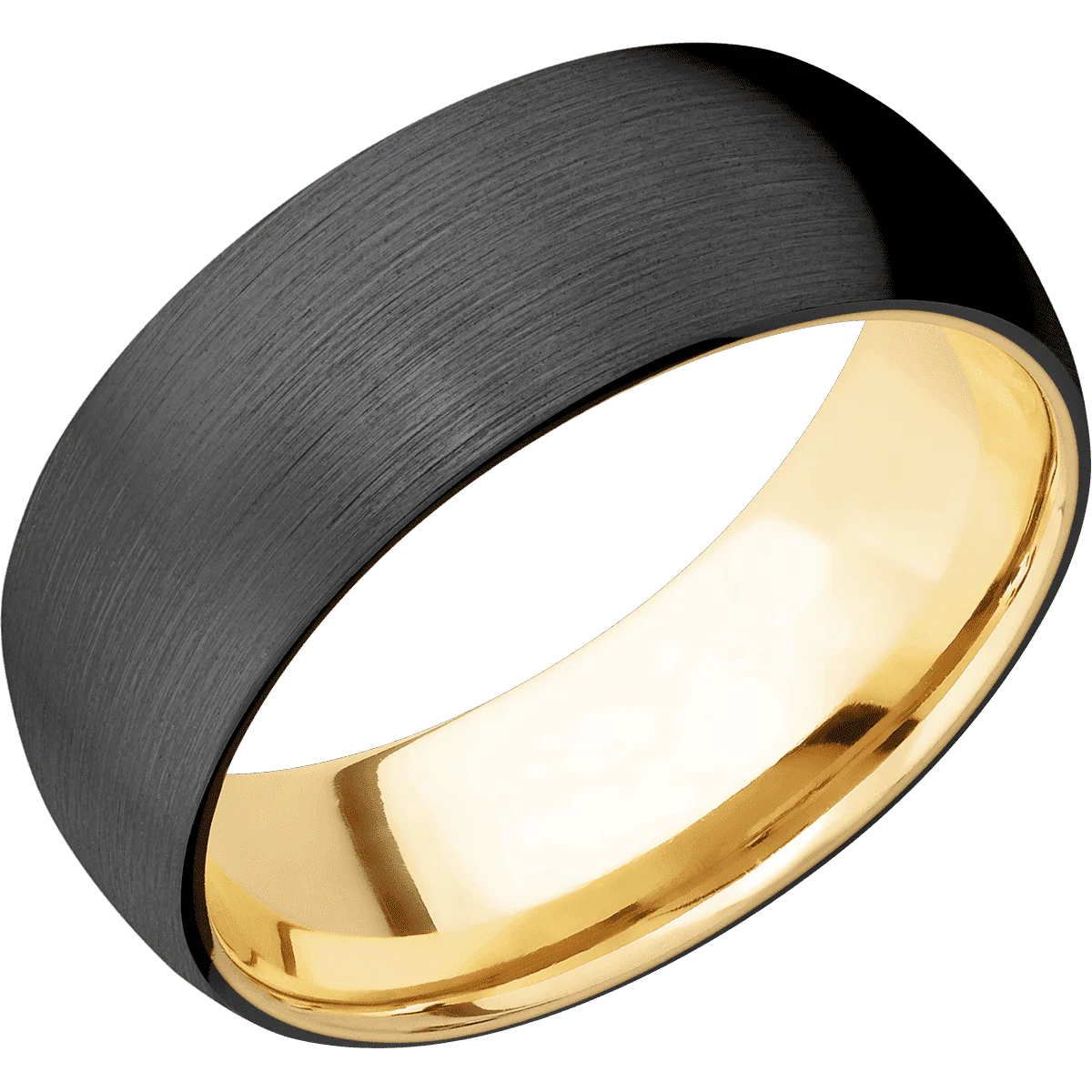 Zirconium + Satin Finish + 10K Yellow Gold - Image 2