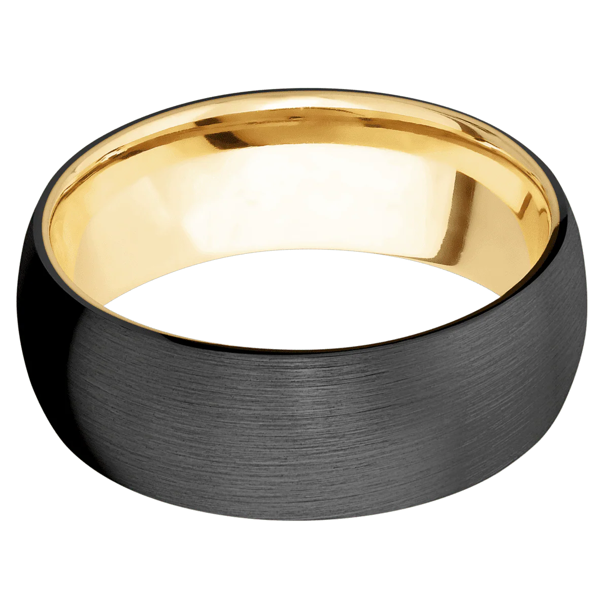 Zirconium + Satin Finish + 10K Yellow Gold - Image 3