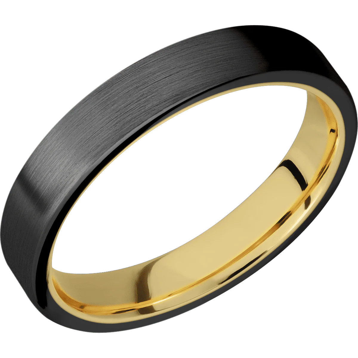 Zirconium + Satin Finish + 14K Yellow Gold - Image 2
