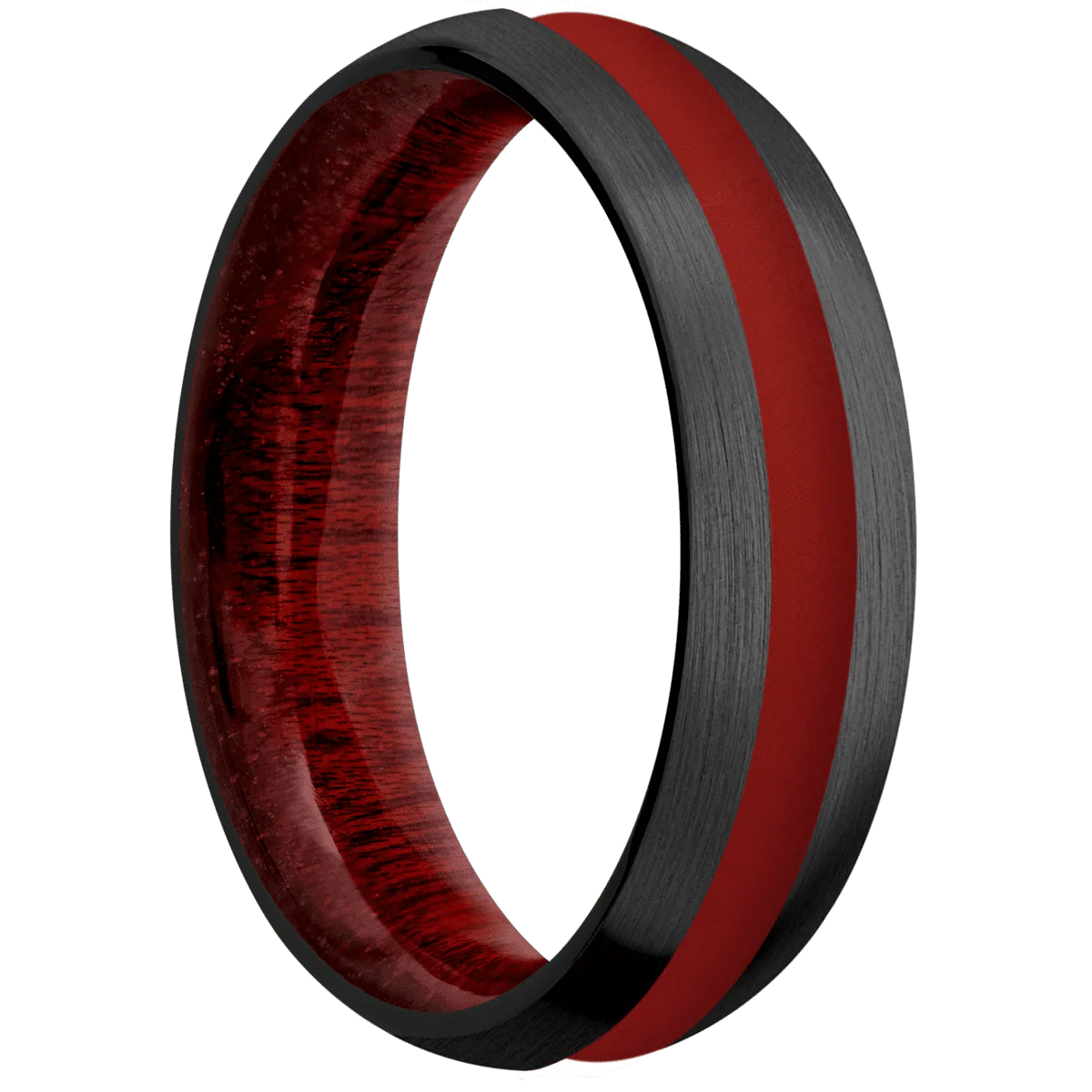 Zirconium + Satin Finish + Blood Wood