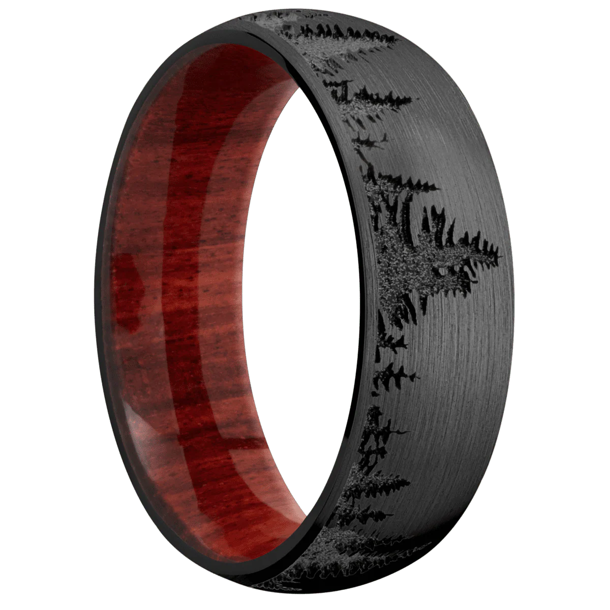 Zirconium + Satin Finish + Red Heart