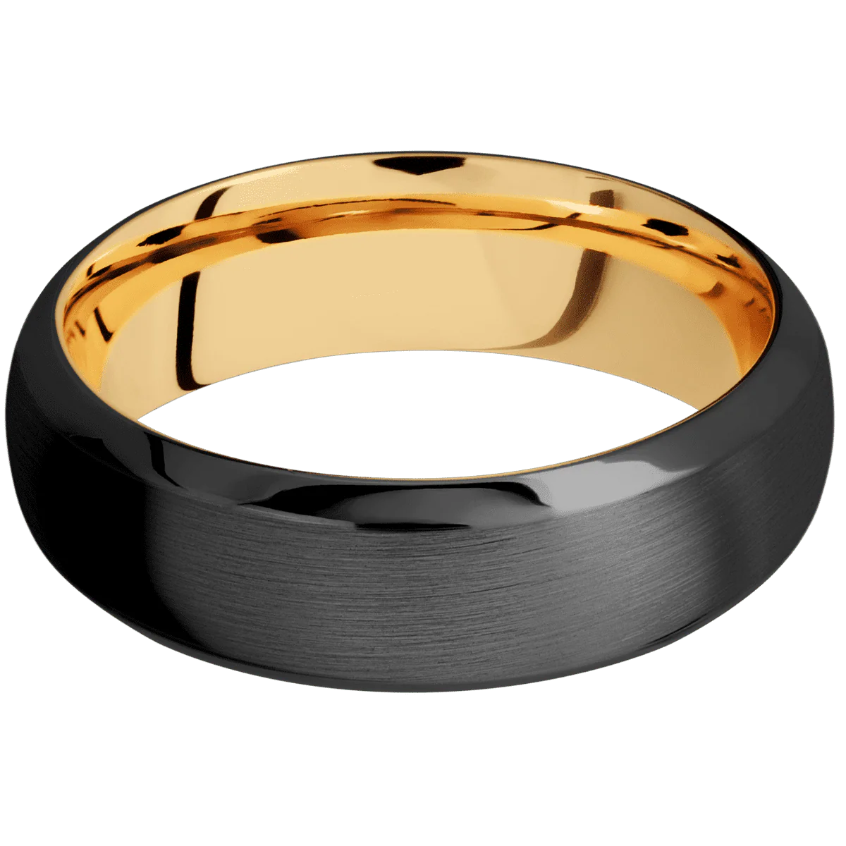 Zirconium + Satin , Polish Finish + 10K Yellow Gold - Image 3