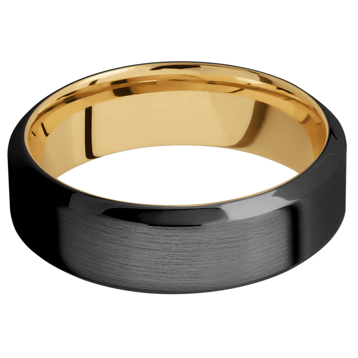 Zirconium + Satin , Polish Finish + 10K Yellow Gold - Image 3