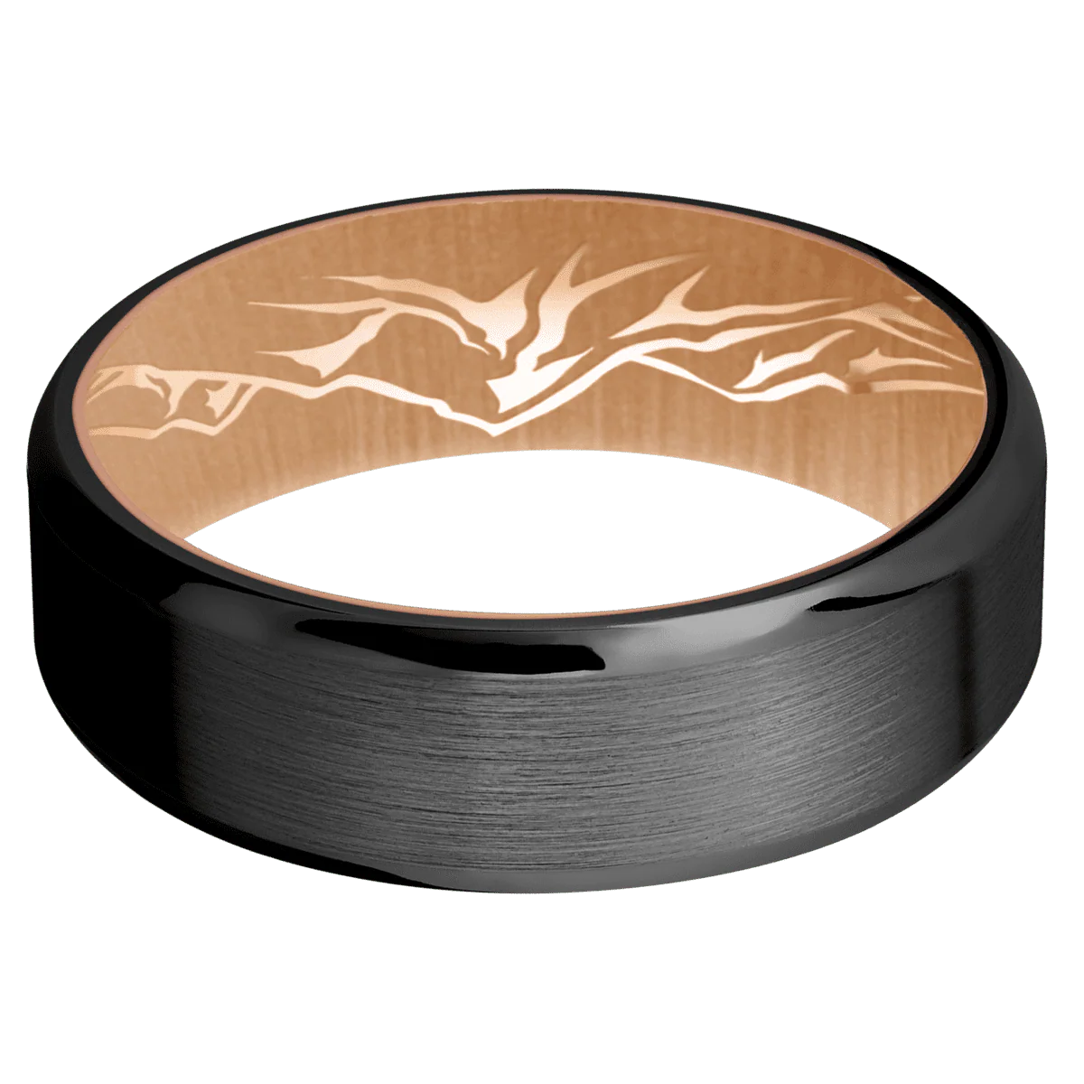 Zirconium + Satin , Polish Finish + 14K Rose Gold - Image 3