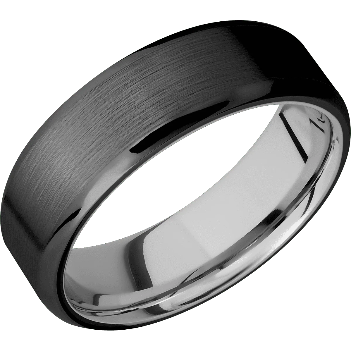 Zirconium + Satin , Polish Finish + 14K White Gold - Image 2