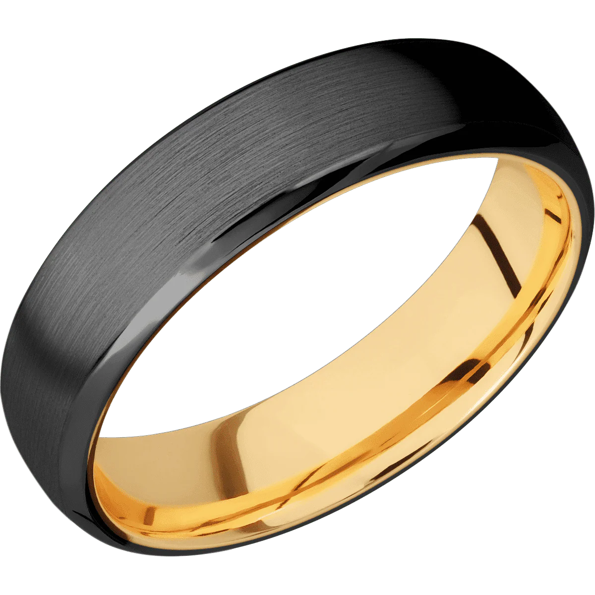 Zirconium + Satin , Polish Finish + 14K Yellow Gold - Image 2