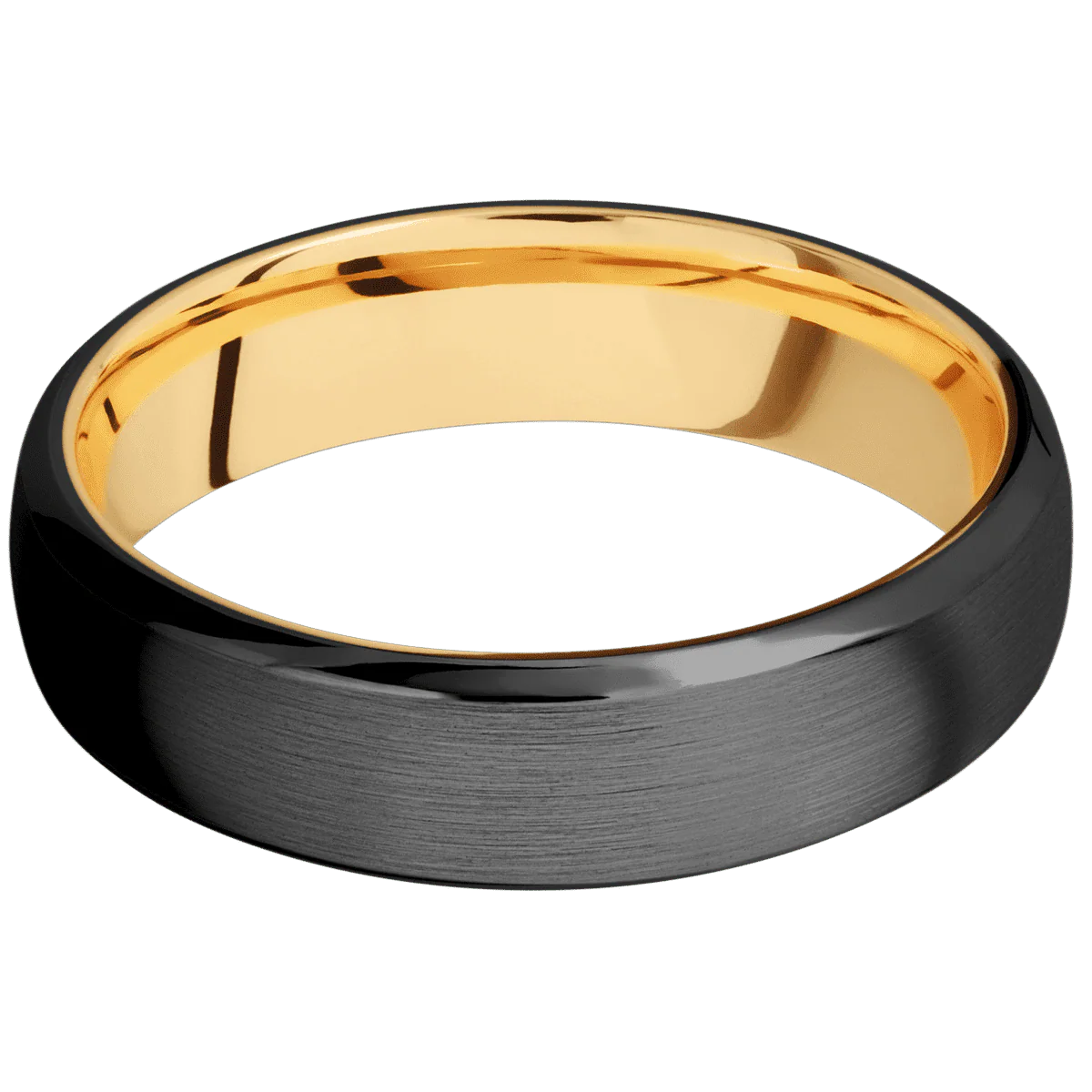 Zirconium + Satin , Polish Finish + 14K Yellow Gold - Image 3