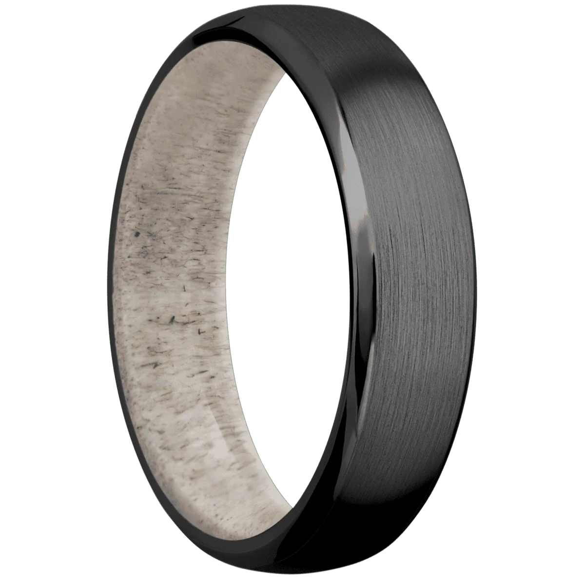Zirconium + Satin , Polish Finish + Antler