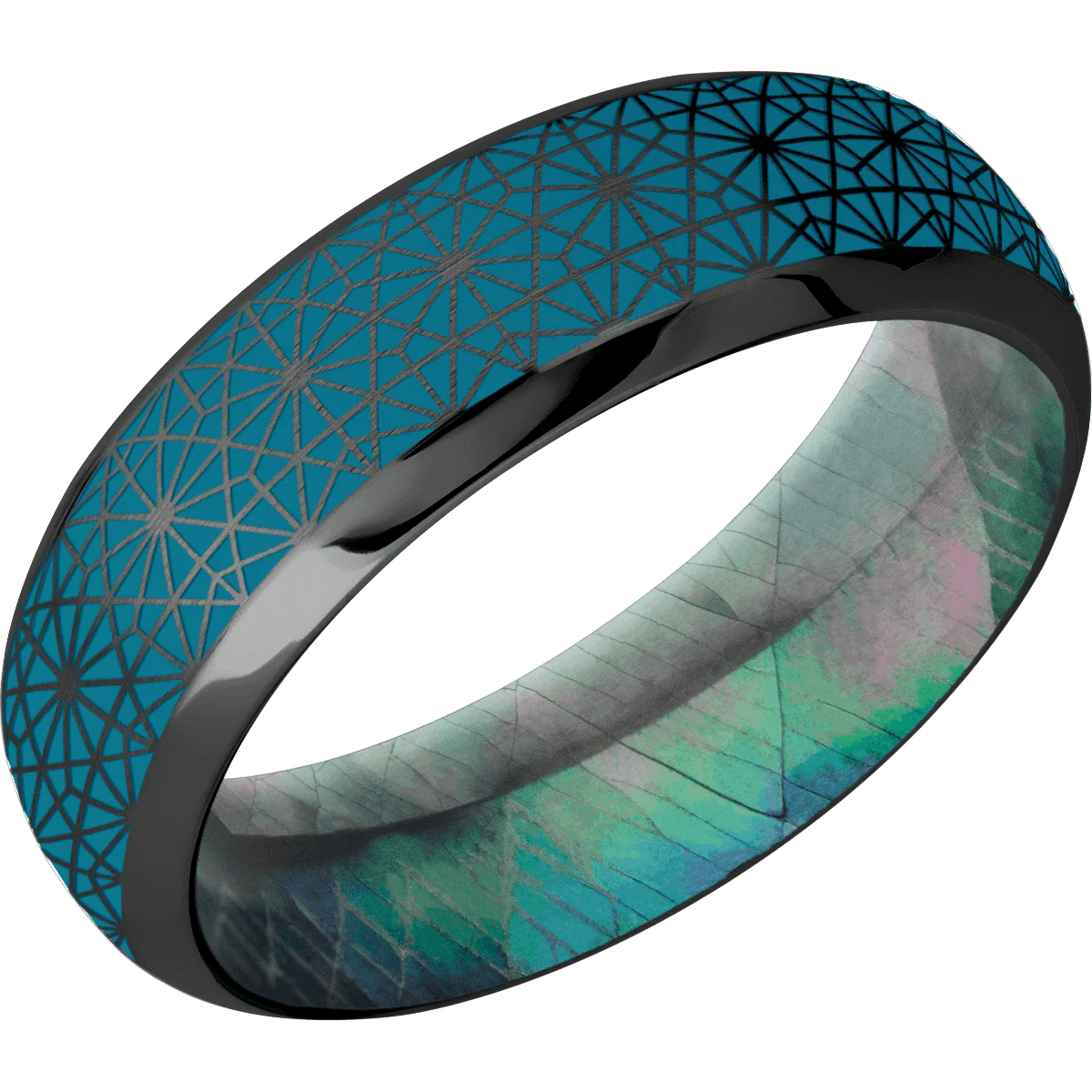 Zirconium + Satin , Polish Finish + Black Mother of Pearl - Image 2