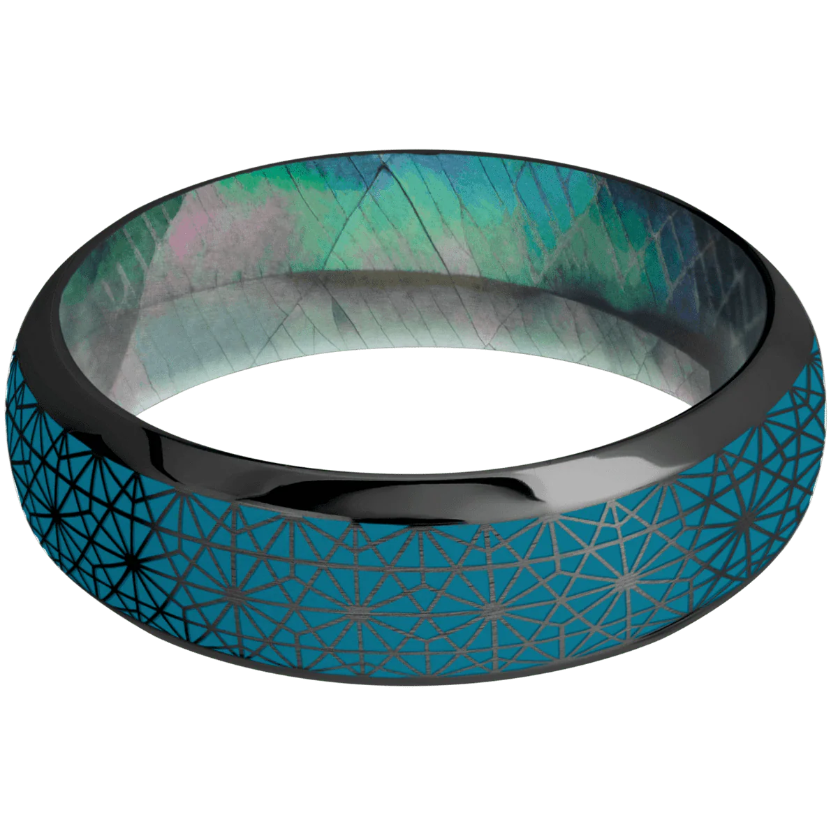 Zirconium + Satin , Polish Finish + Black Mother of Pearl - Image 3