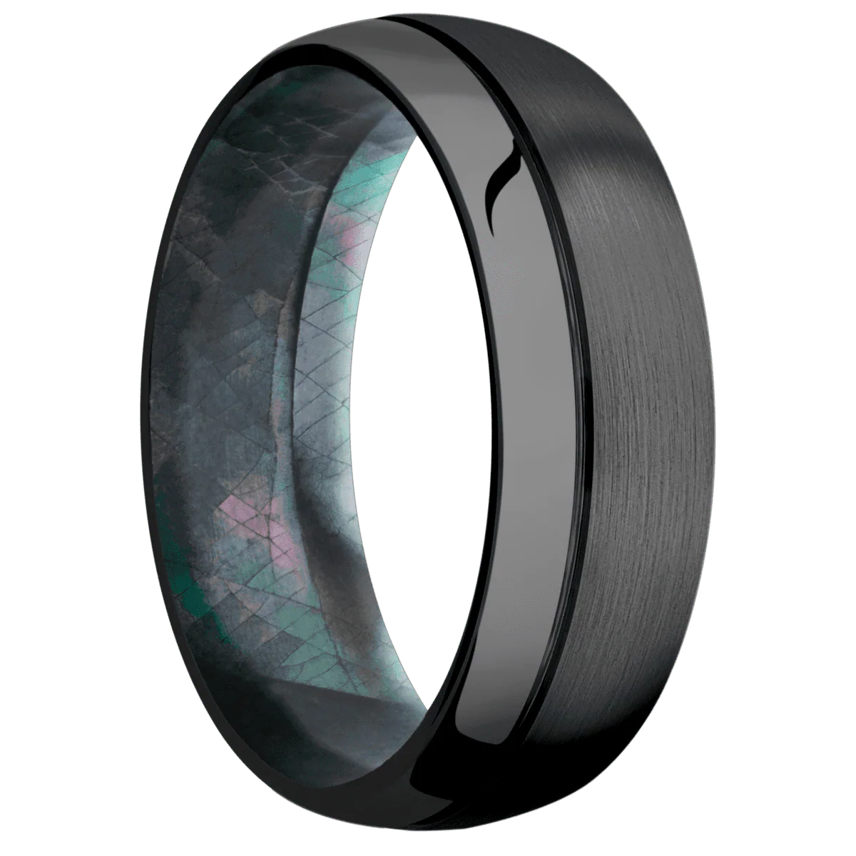 Zirconium + Satin , Polish Finish + Black Mother of Pearl