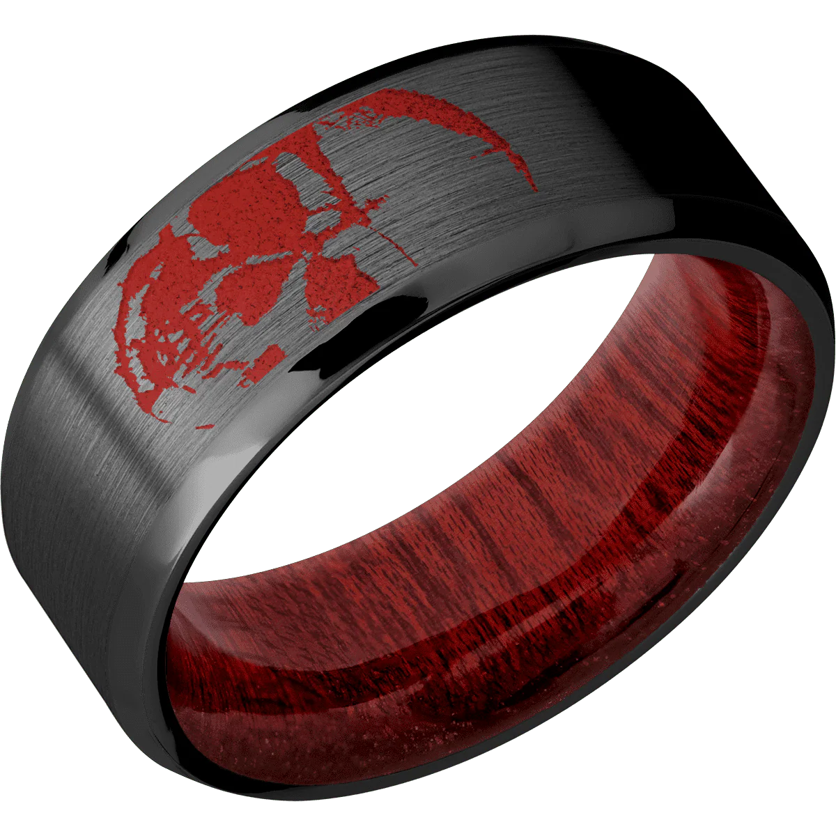 Zirconium + Satin , Polish Finish + Blood Wood - Image 2
