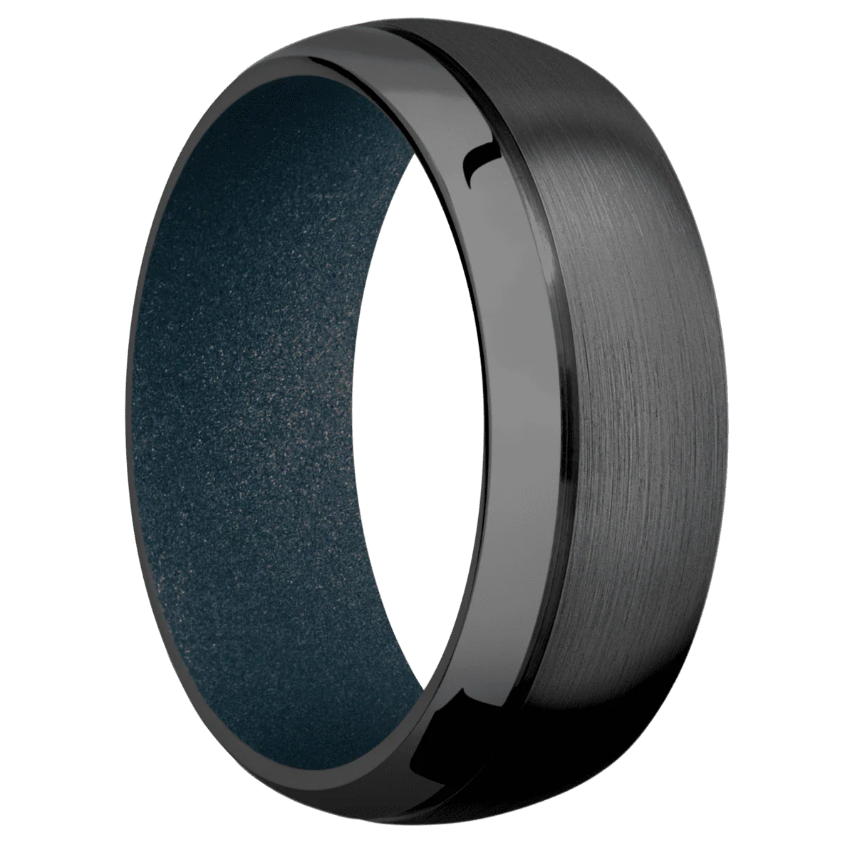Zirconium + Satin , Polish Finish + Blue Titanium