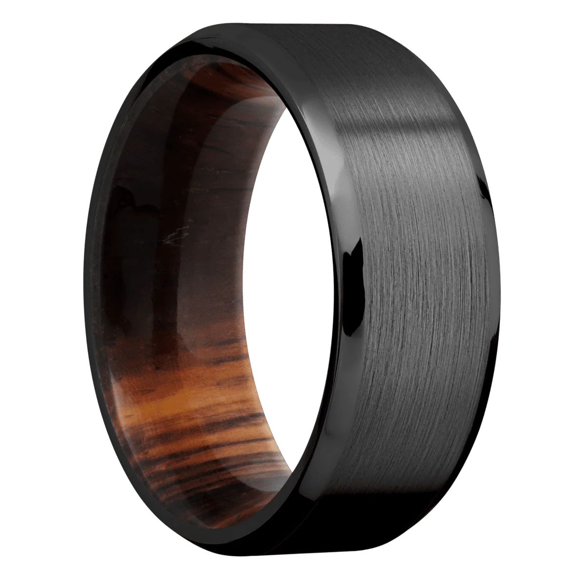 Zirconium + Satin , Polish Finish + Cocobolo
