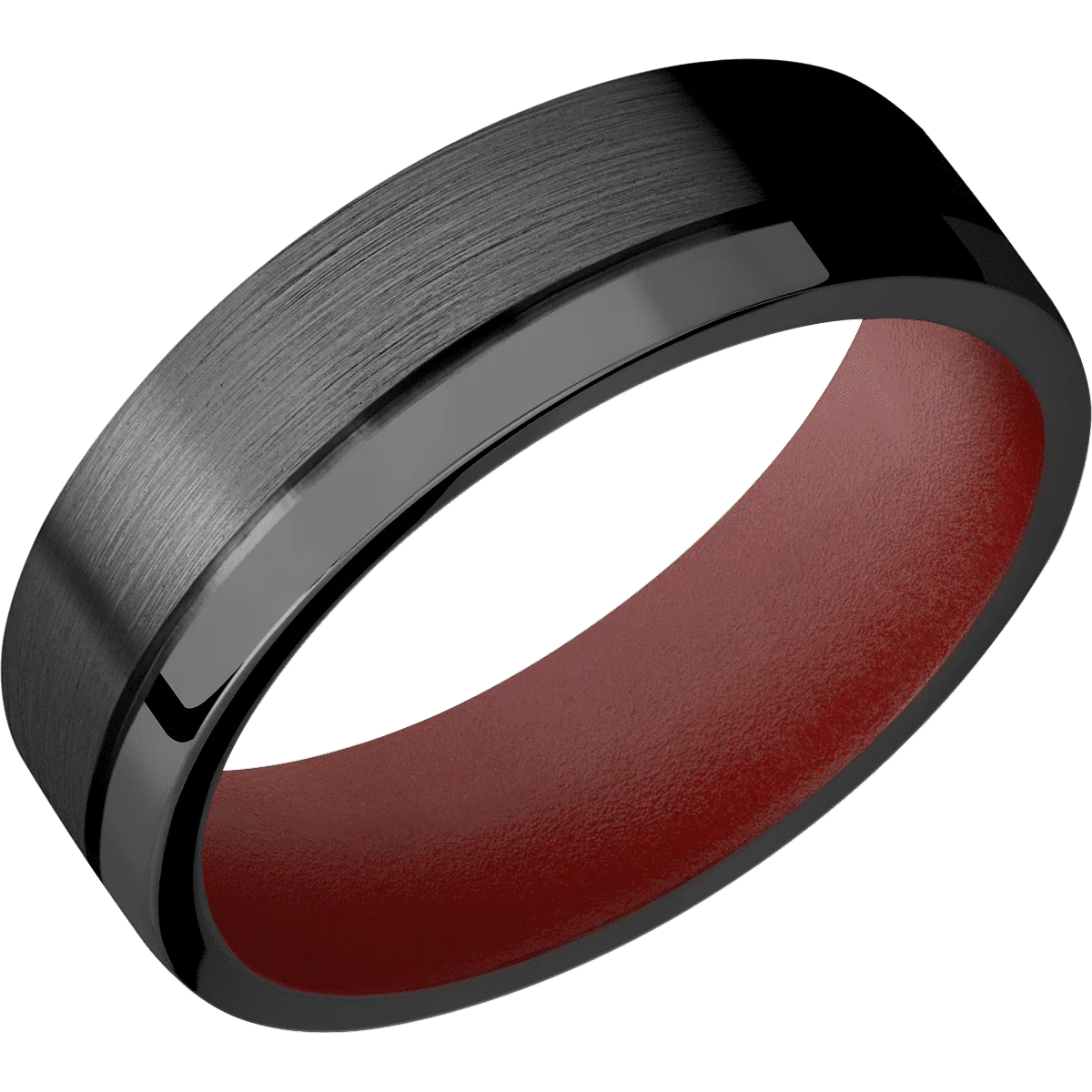 Zirconium + Satin , Polish Finish + Crimson - Image 2