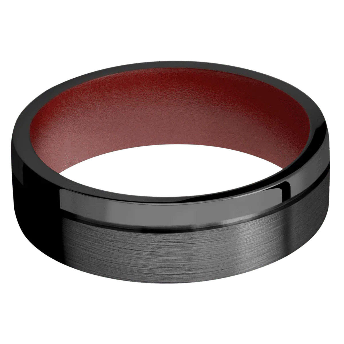 Zirconium + Satin , Polish Finish + Crimson - Image 3