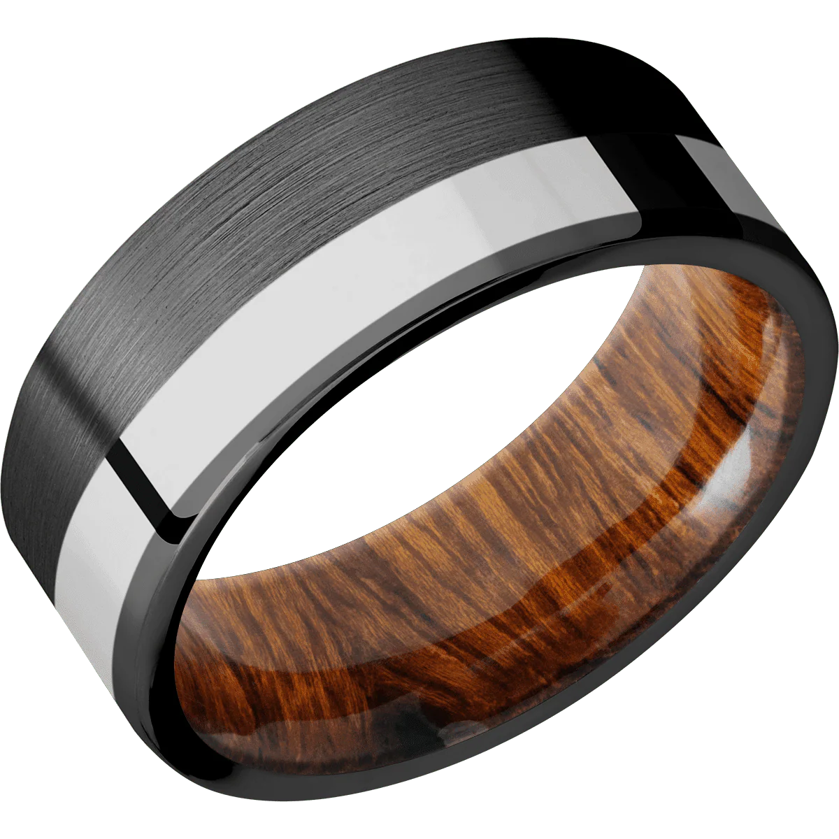Zirconium + Satin , Polish Finish + Desert Iron Wood - Image 2