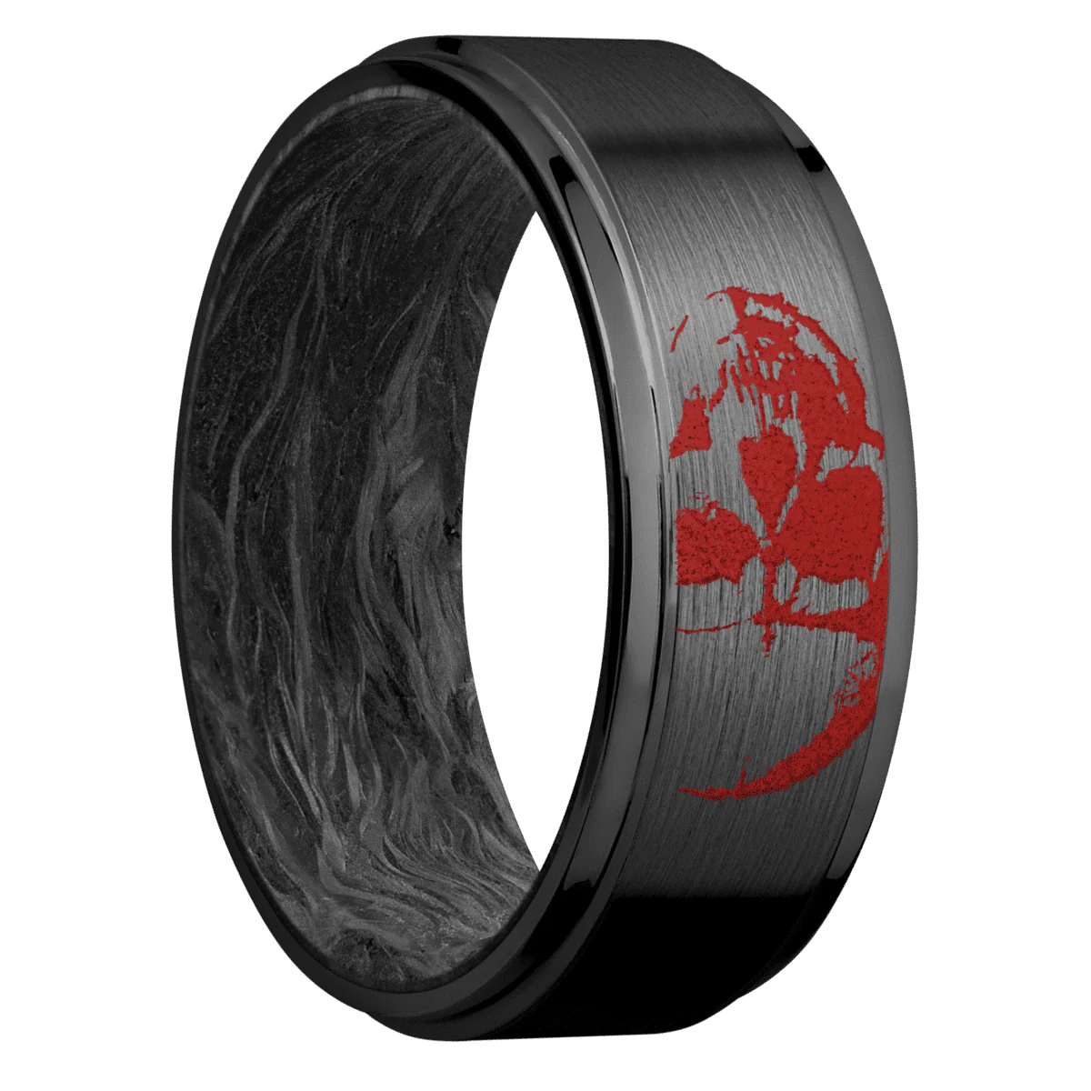 Zirconium + Satin , Polish Finish + Forged Carbon Fiber