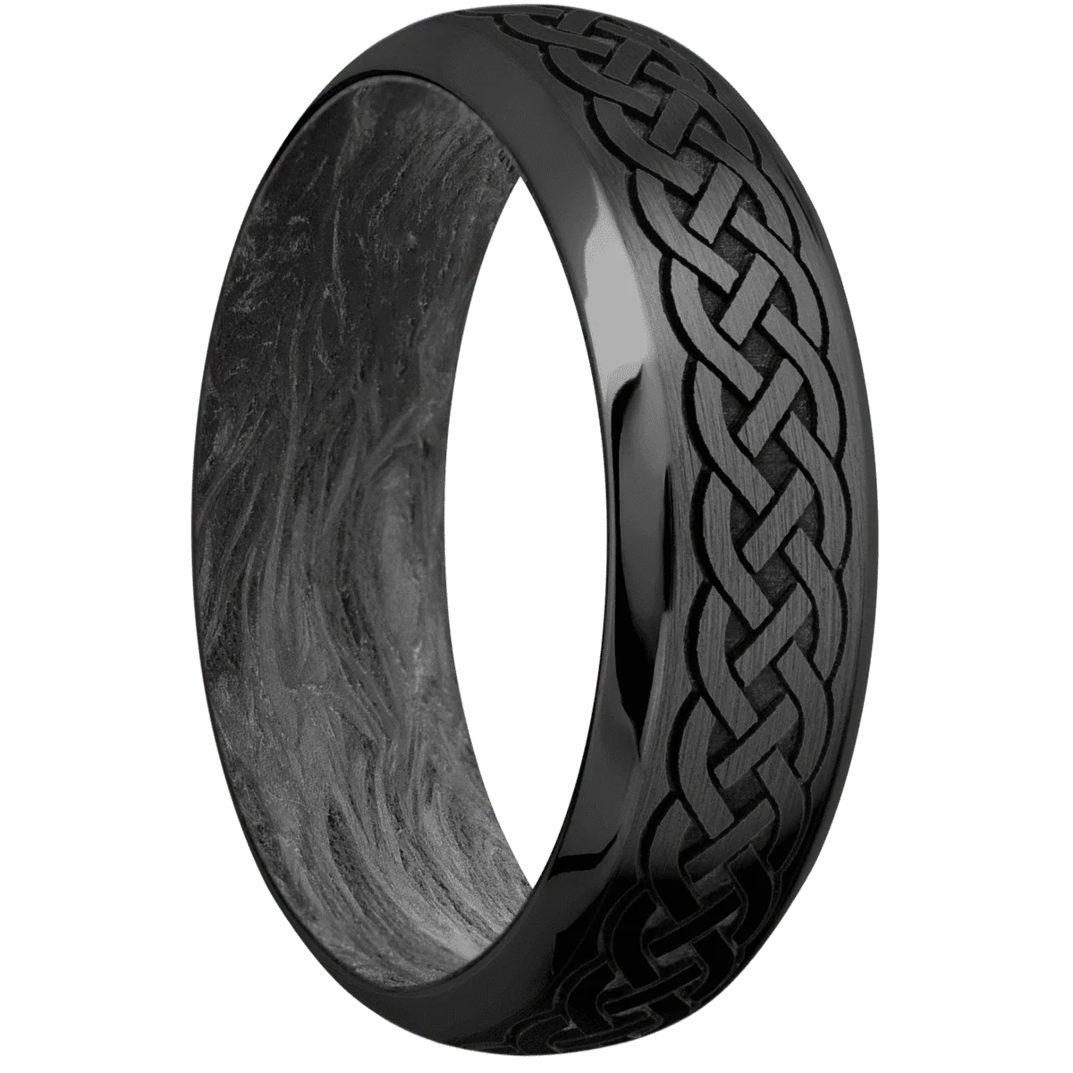 Zirconium + Satin , Polish Finish + Forged Carbon Fiber