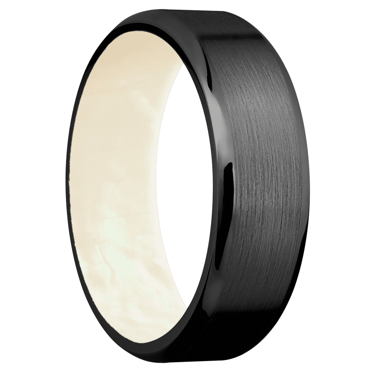 Zirconium + Satin , Polish Finish + Freshwater Mother of Pearl