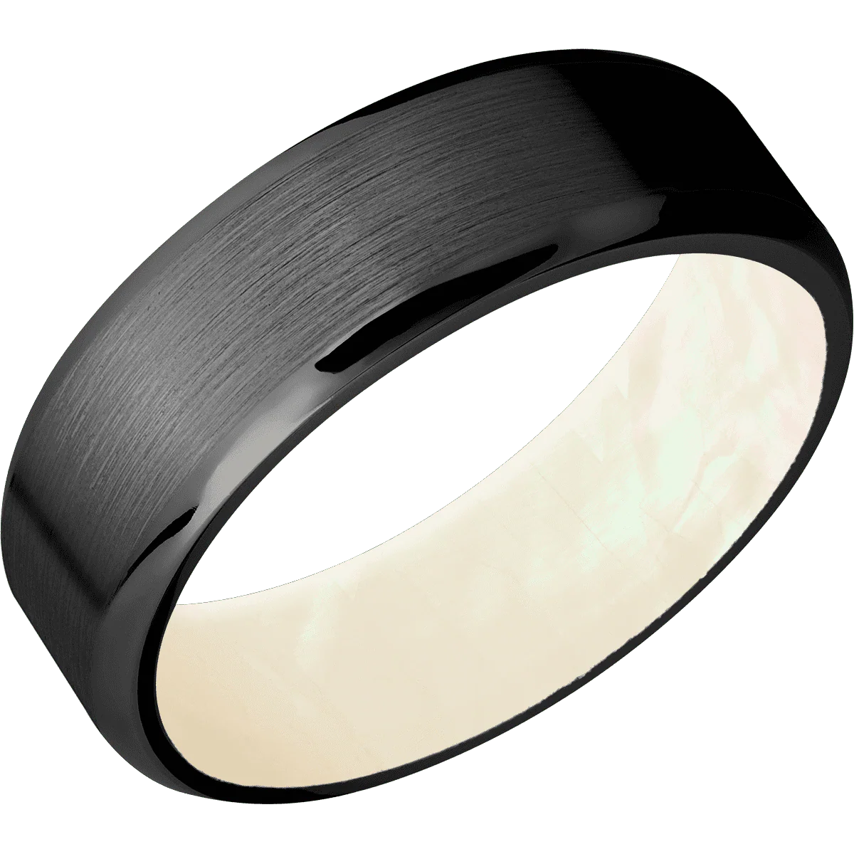 Zirconium + Satin , Polish Finish + Freshwater Mother of Pearl - Image 2