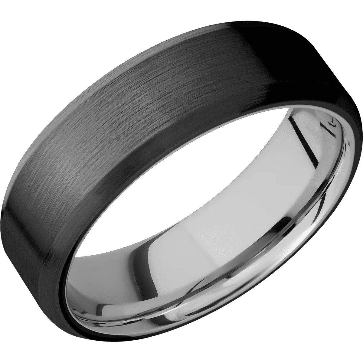 Zirconium + Satin , Satin Finish + 14K White Gold - Image 2