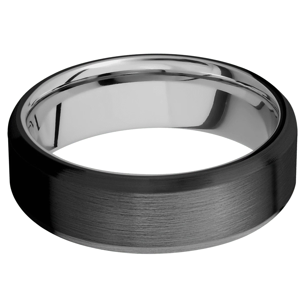 Zirconium + Satin , Satin Finish + 14K White Gold - Image 3