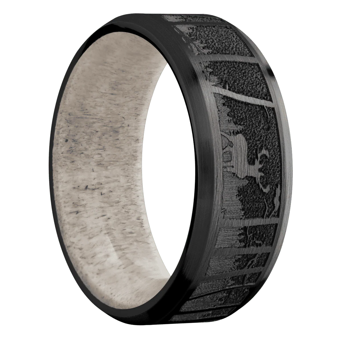 Zirconium + Satin , Satin Finish + Antler