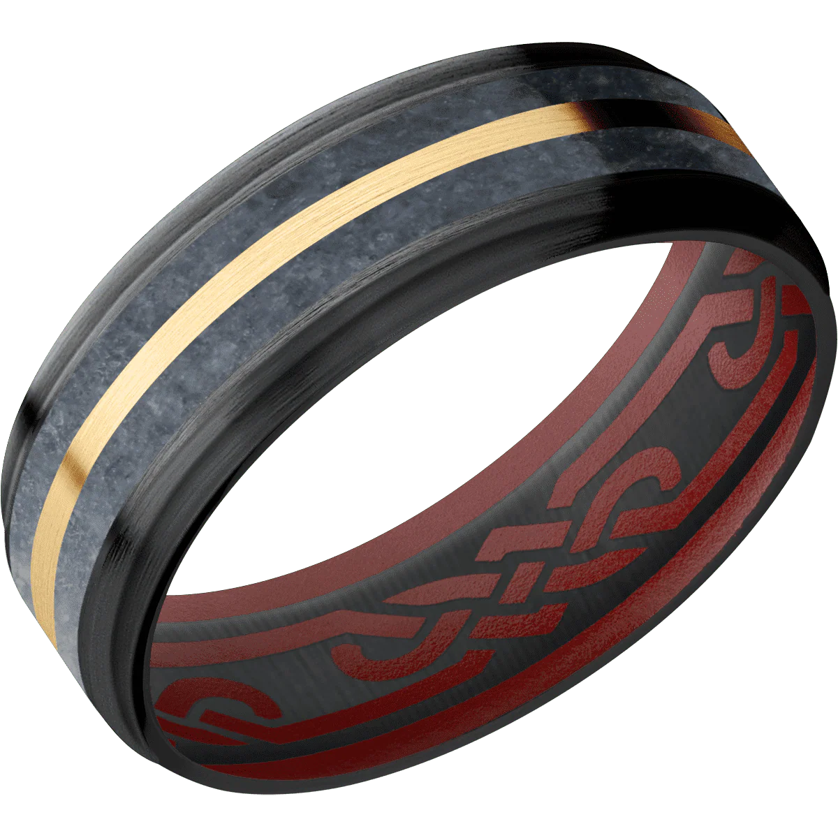 Zirconium + Satin , Satin Finish + Crimson - Image 2