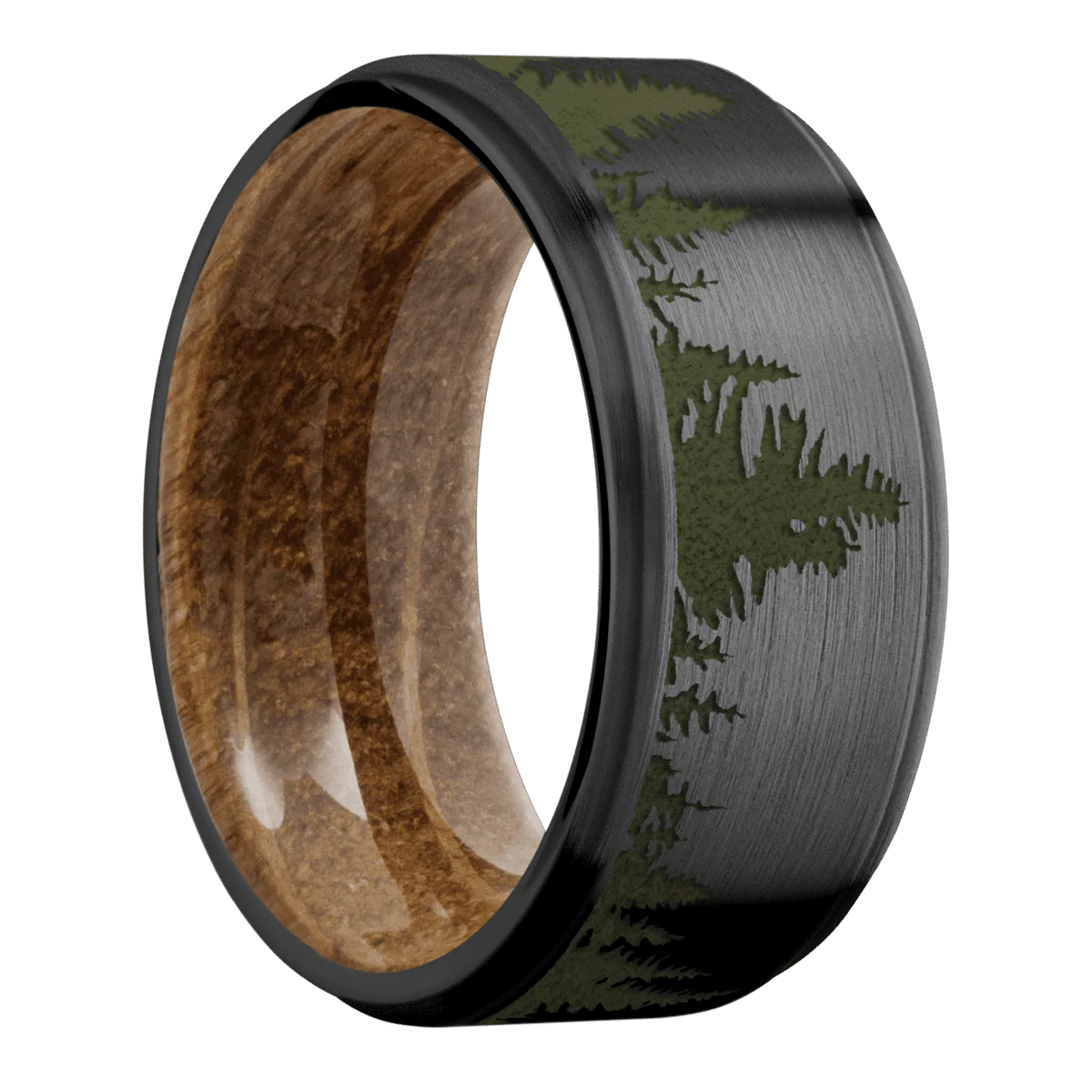 Zirconium + Satin , Satin Finish + Whiskey Barrel