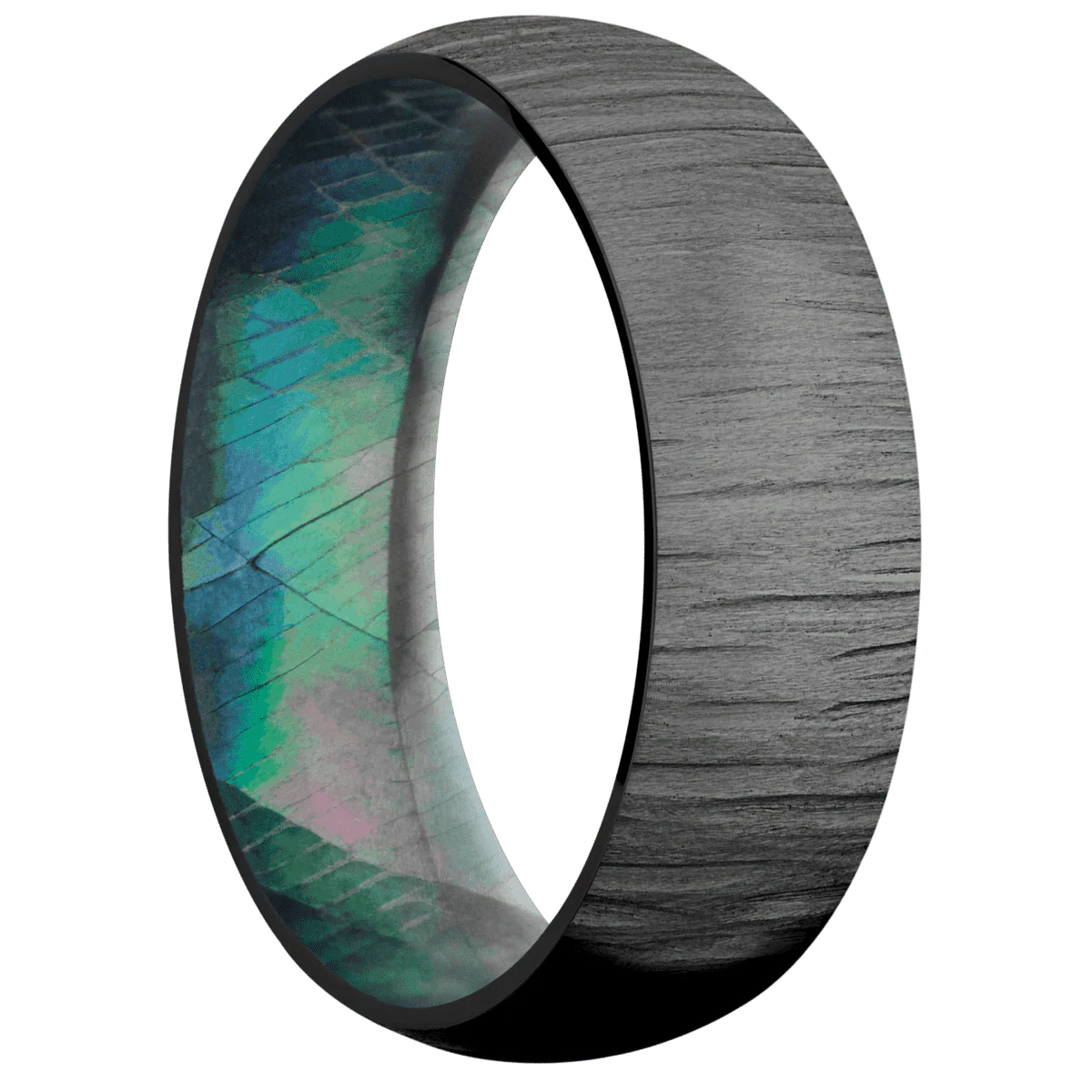 Zirconium + Treebark1 Finish + Black Mother of Pearl