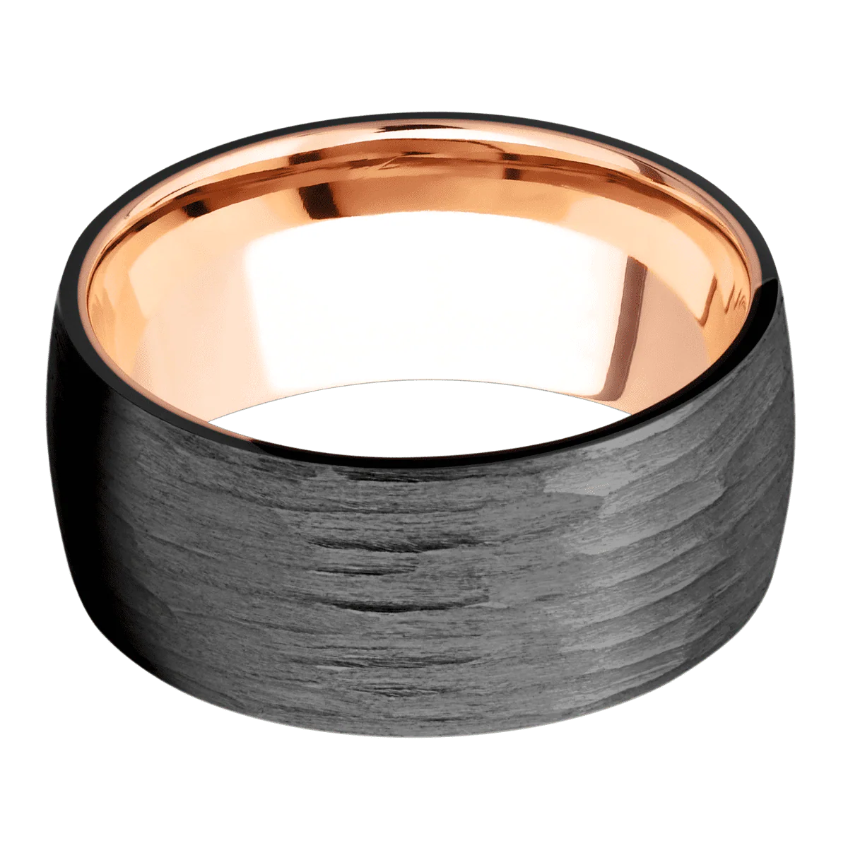 Zirconium + Treebarkh Finish + 14K Rose Gold - Image 3